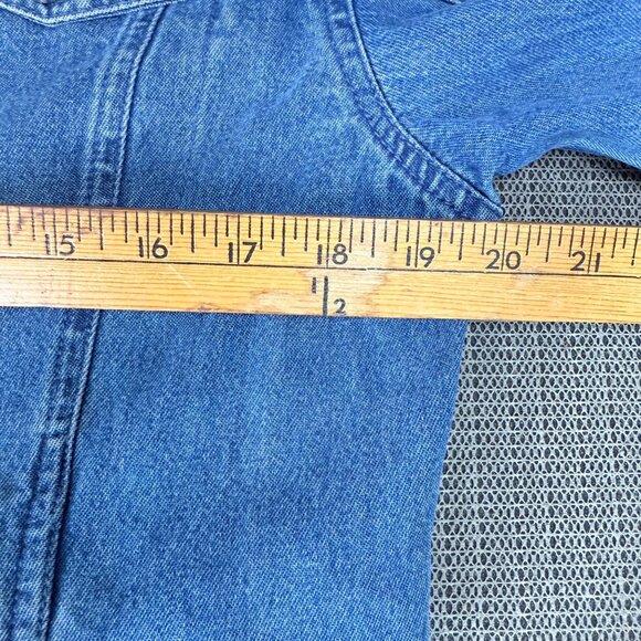 Moka Sport Womens Size Medium Rhinestone Embellished Denim Jacket - Picture 7 of 8